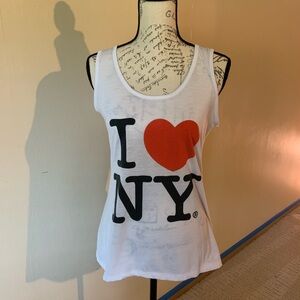 I Love NY White Tank Top